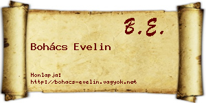 Bohács Evelin névjegykártya