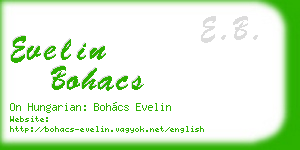 evelin bohacs business card